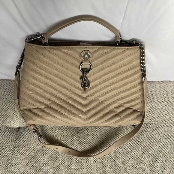 REBECCA MINKOFF Edie Top Handle Leather Satchel - Picture 6 of 9